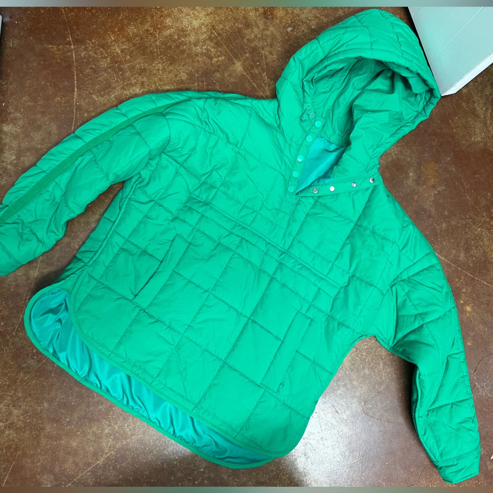 Green Hooded Puffer Jacket
